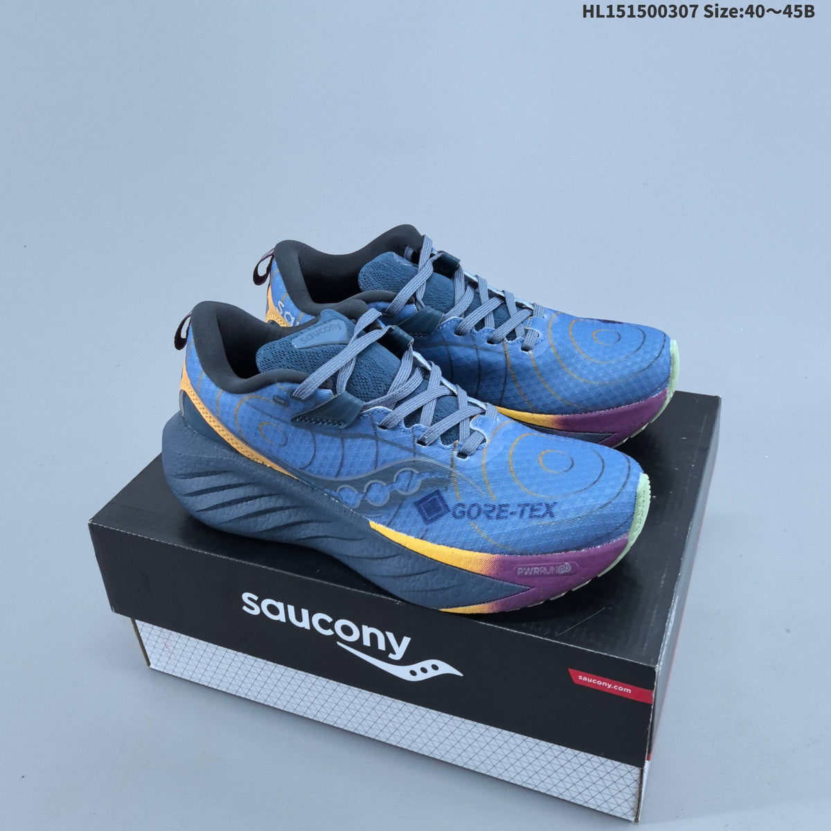 Saucony Triumph 22 Running Shoes in Blue and Orange