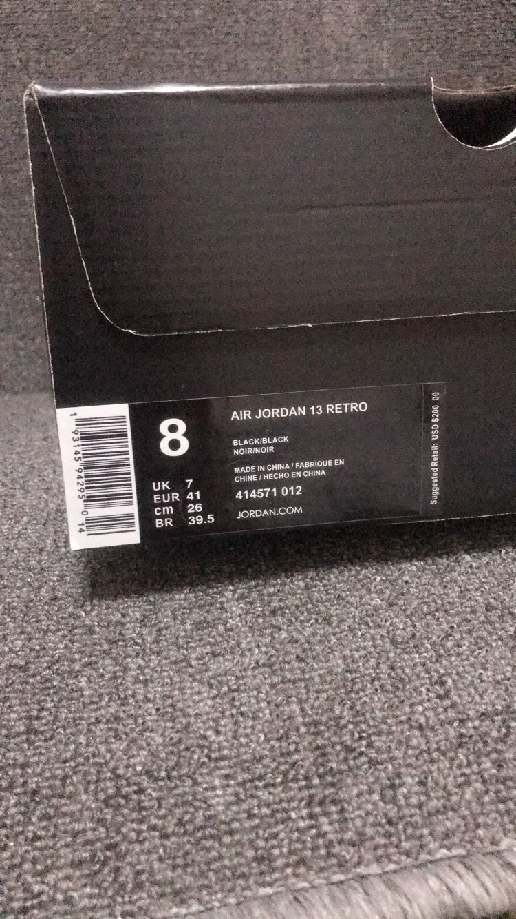 Air Jordan 13 Retro Cap and Gown Black Sneakers