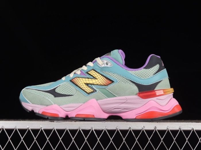 New Balance 9060 WRB Sneakers in Mint and Pink