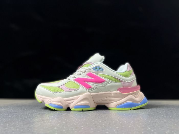 New Balance U9060KO Sneakers in Pastel Pink and Lime