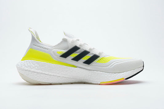 Adidas Ultraboost 21 Running Shoes FY0377 White Yellow