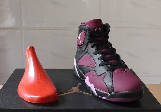 Air Jordan 7 Mulberry Black and Burgundy High-Top Sneakers