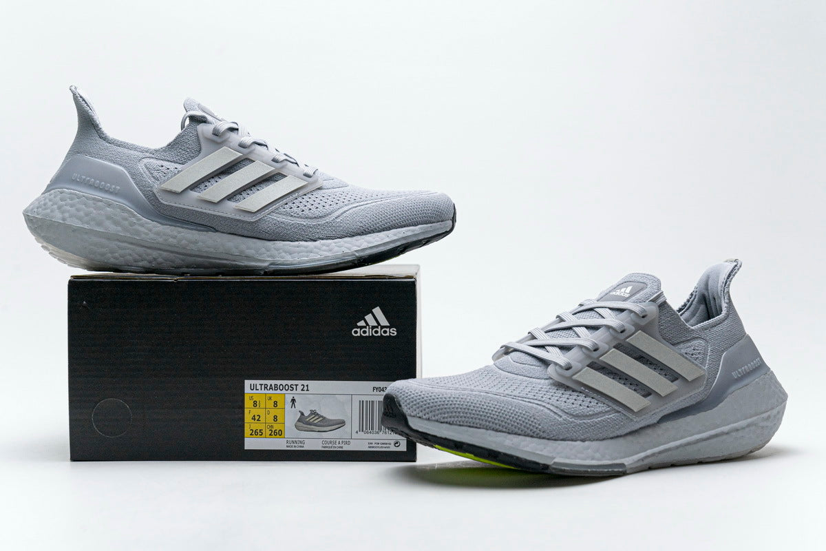 Adidas Ultraboost 21 Running Shoes Gray FY0432