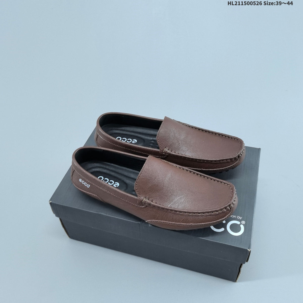 ECCO Men's Leather Slip-On Loafers in Black or Brown