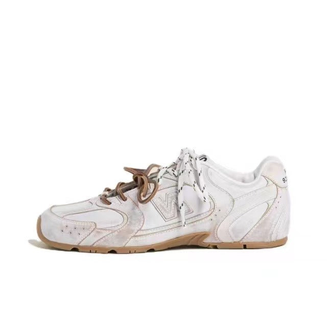 New Balance 550 Low-Top Sneakers in White and Tan