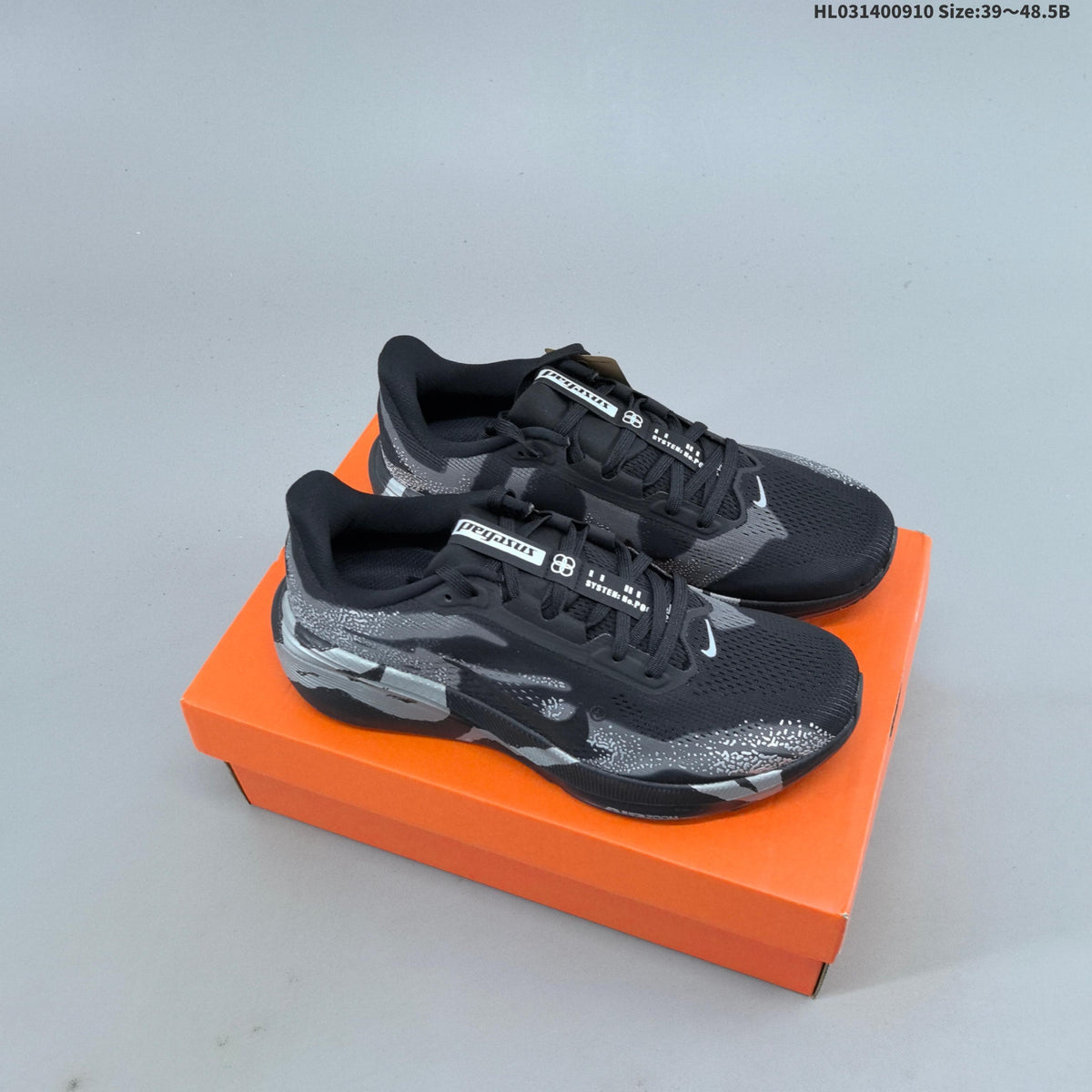 Nike Air Zoom Pegasus 42 Running Shoes, Black and Silver