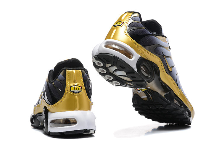 Nike Air Max Plus White Gold Black Sneakers