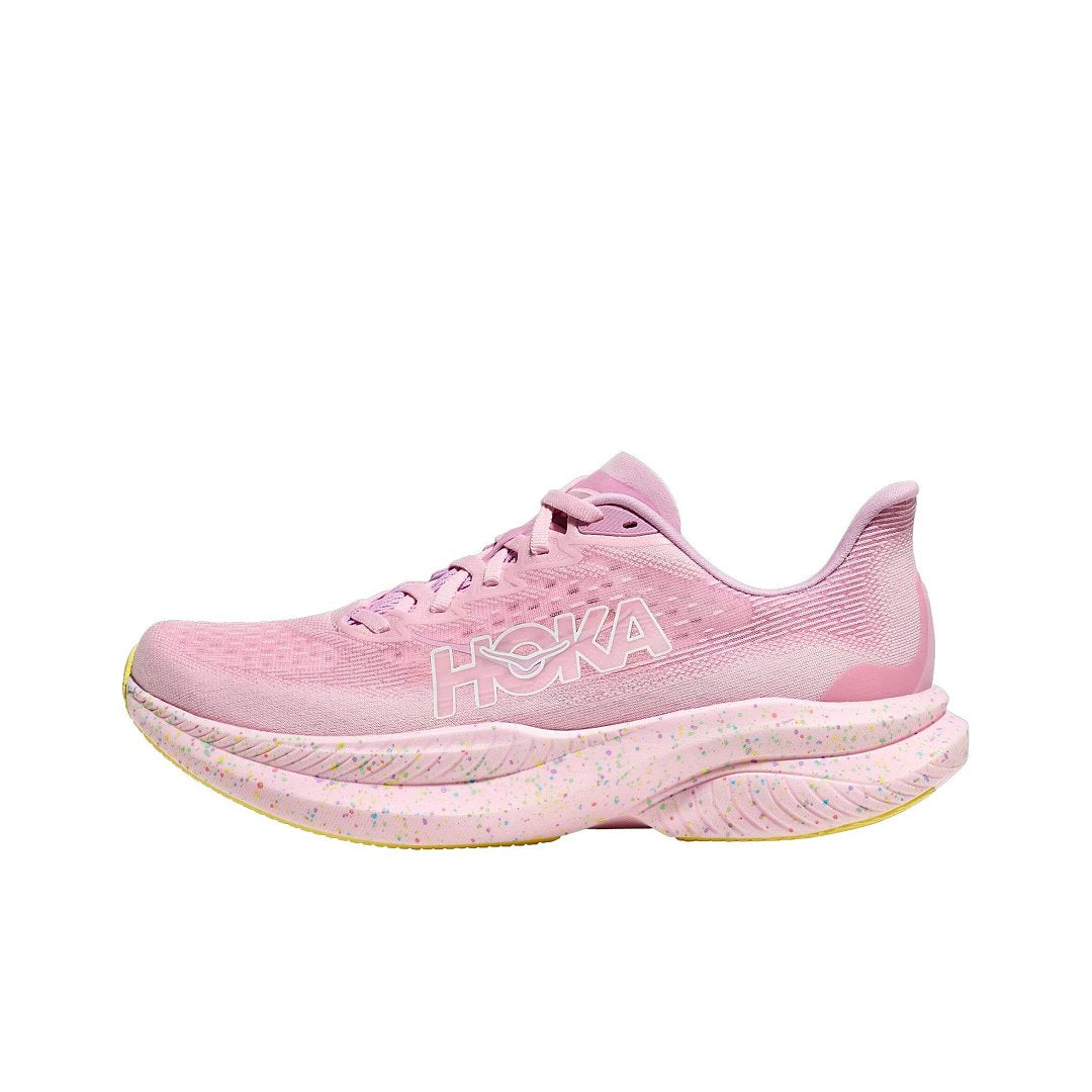HOKA Pink Running Shoes with Speckled Midsole