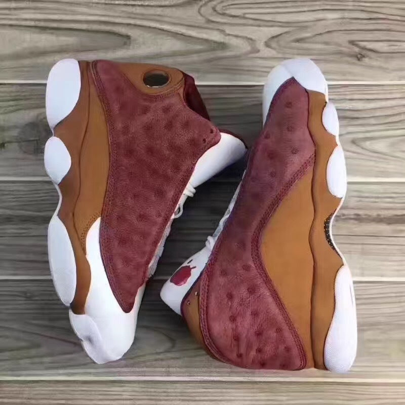 Jordan 13 Sneakers Burgundy Brown White