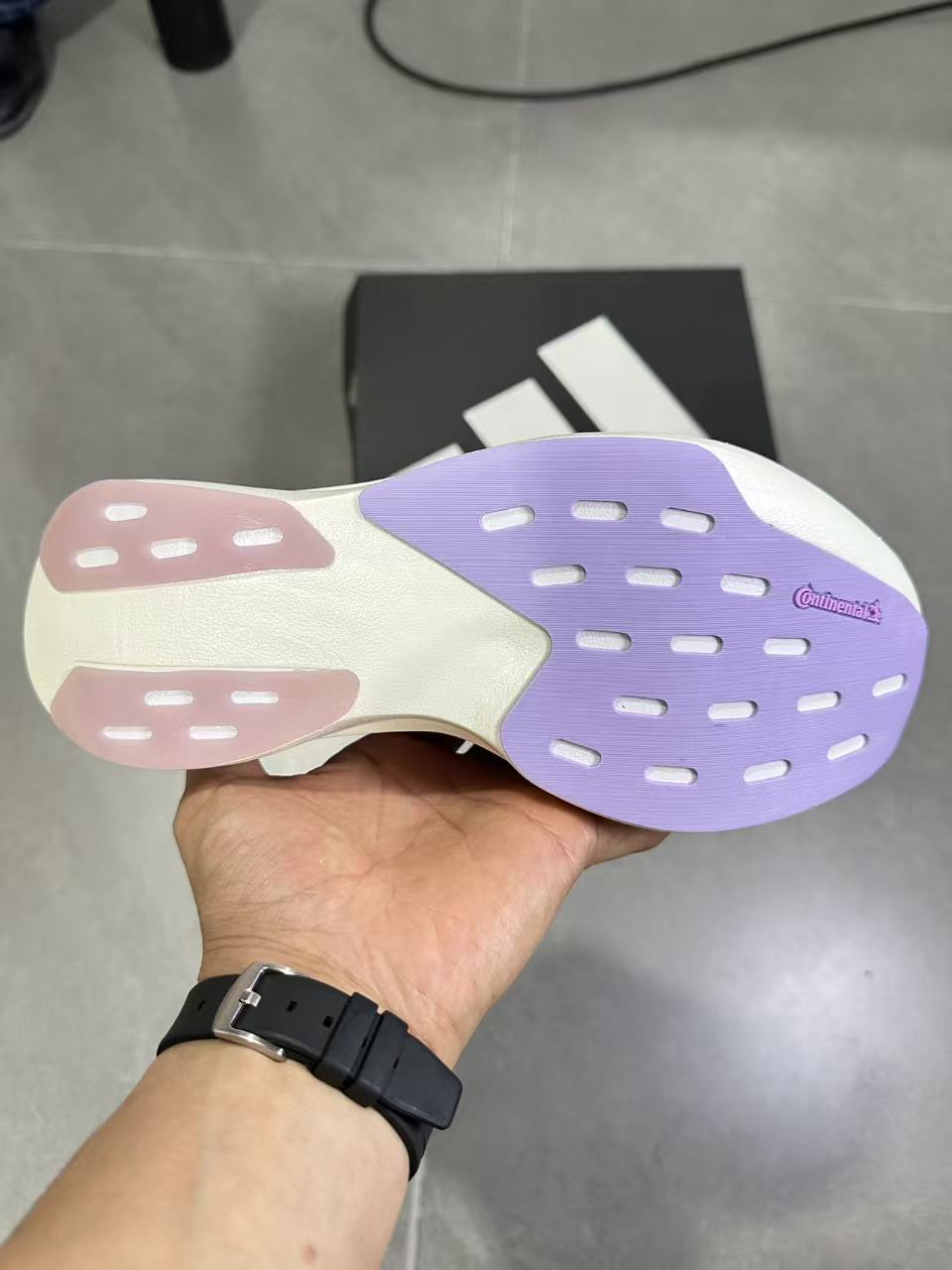 adidas Lightstrike Pro Running Shoes White Purple KI7354