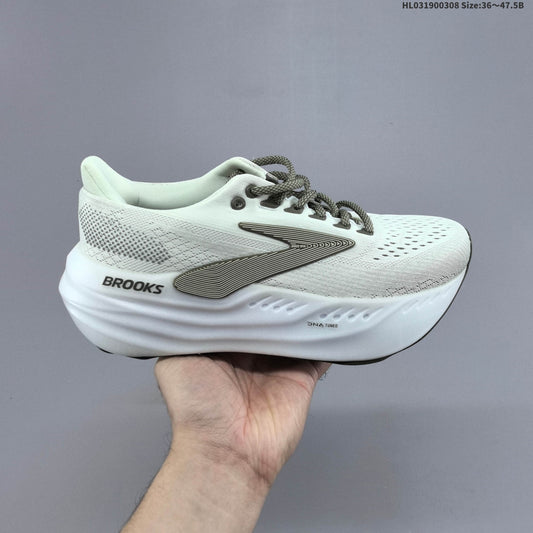 Brooks Glycerin Max Running Shoes in White and Grey