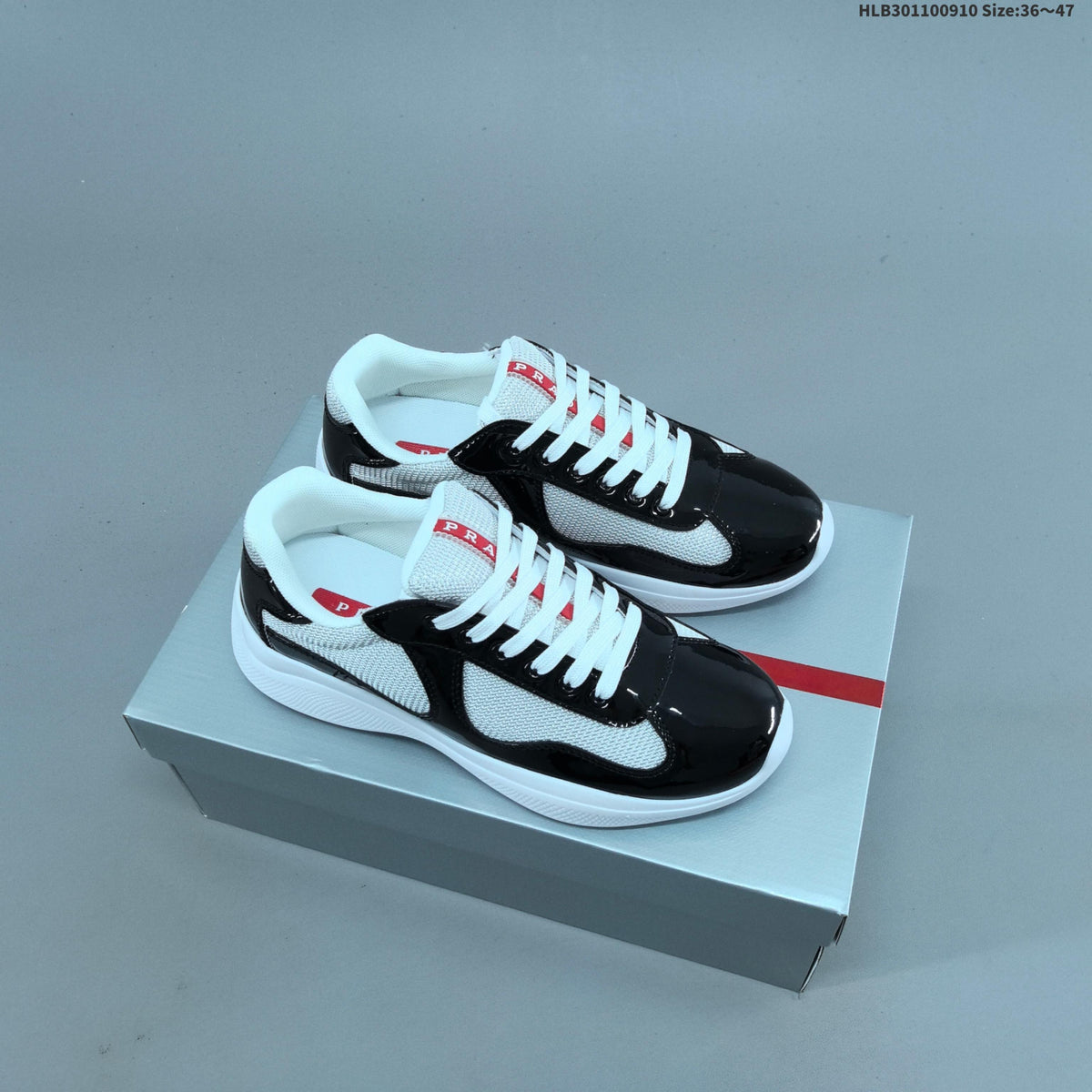 Prada America's Cup Low-Top Sneakers, Patent-Style Colorways