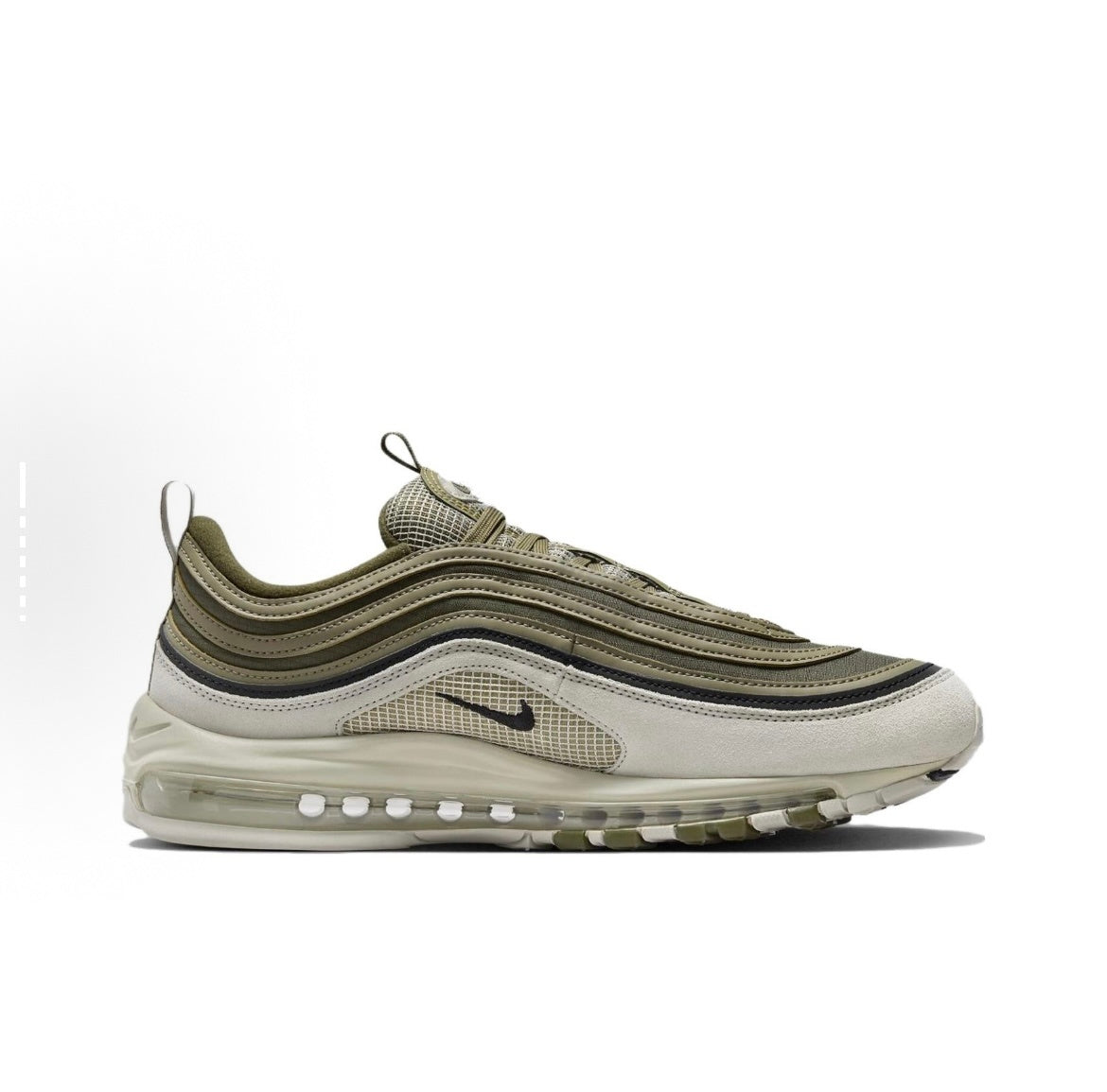 Nike Air Max 97 Sneakers, Olive Green and White, FB9619-002
