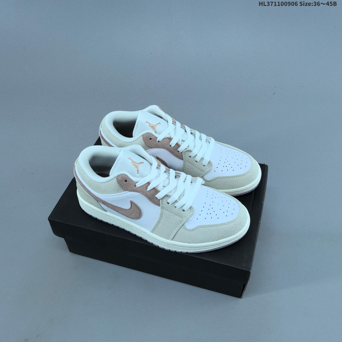 Jordan 1 Low OG Sneakers, White Multi-Color, 553558-146