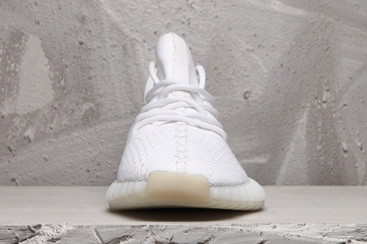 Yeezy 350 V2 White Knit Low-Top Sneakers