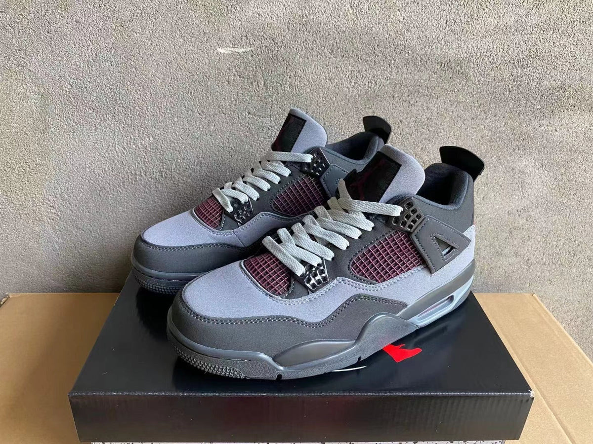 Air Jordan 4 Gray and Pink Sneakers