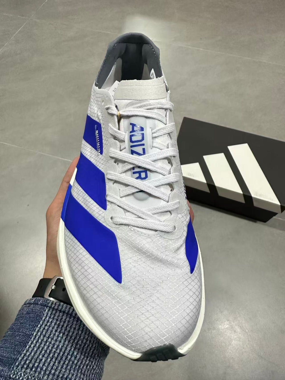 adidas Lightstrike Pro Running Shoes White Blue