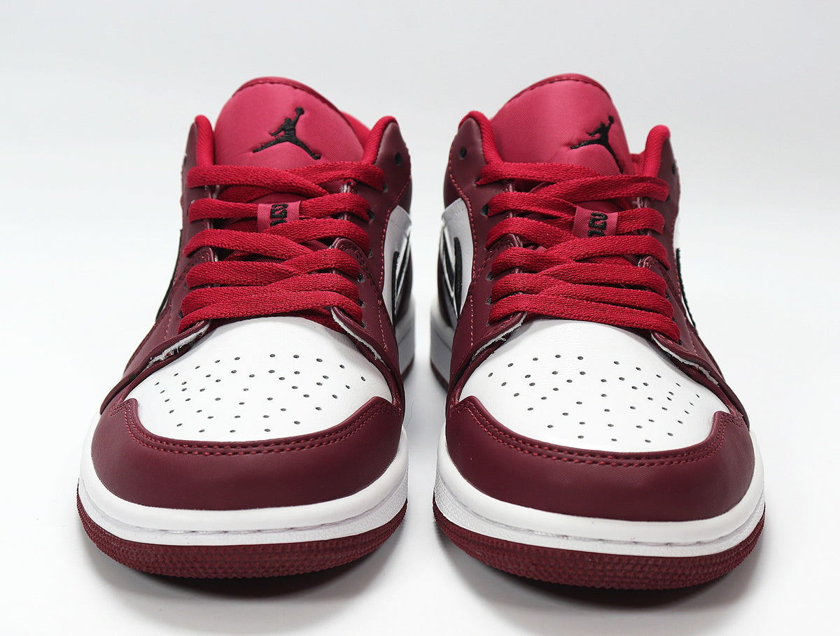 Air Jordan 1 Low Red and White Sneakers 553558-604