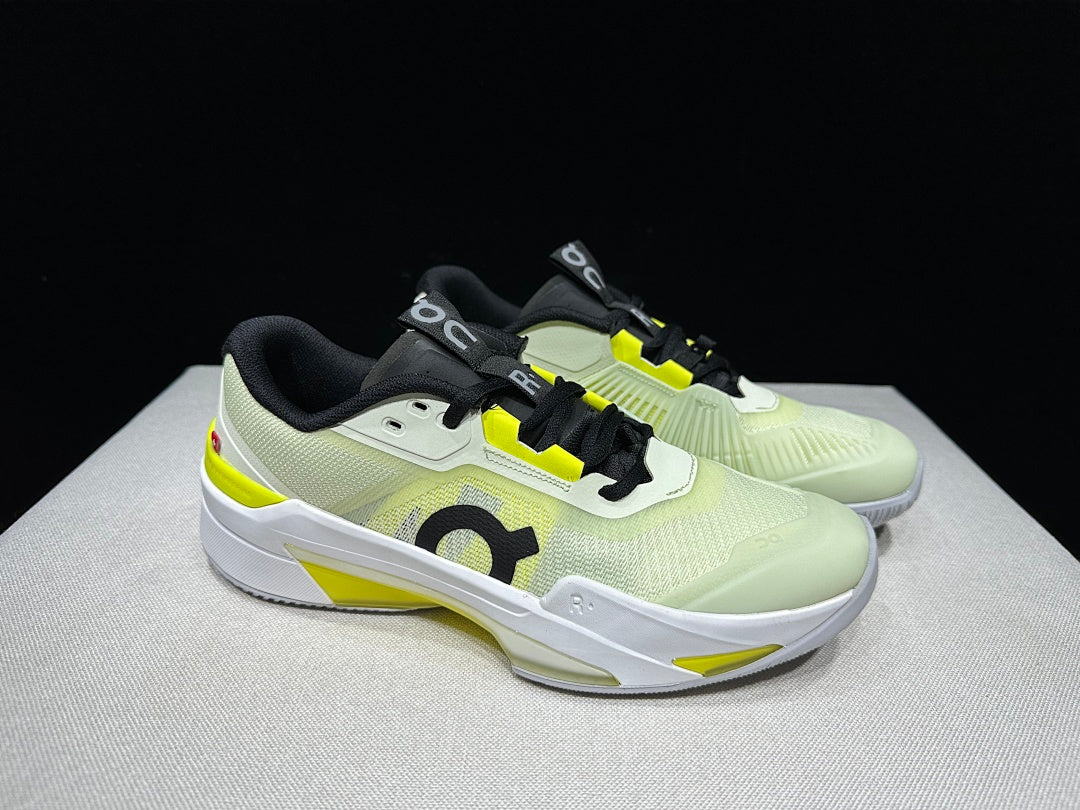On The Roger Pro Fire Clay Tennis Sneakers, Lime and Black