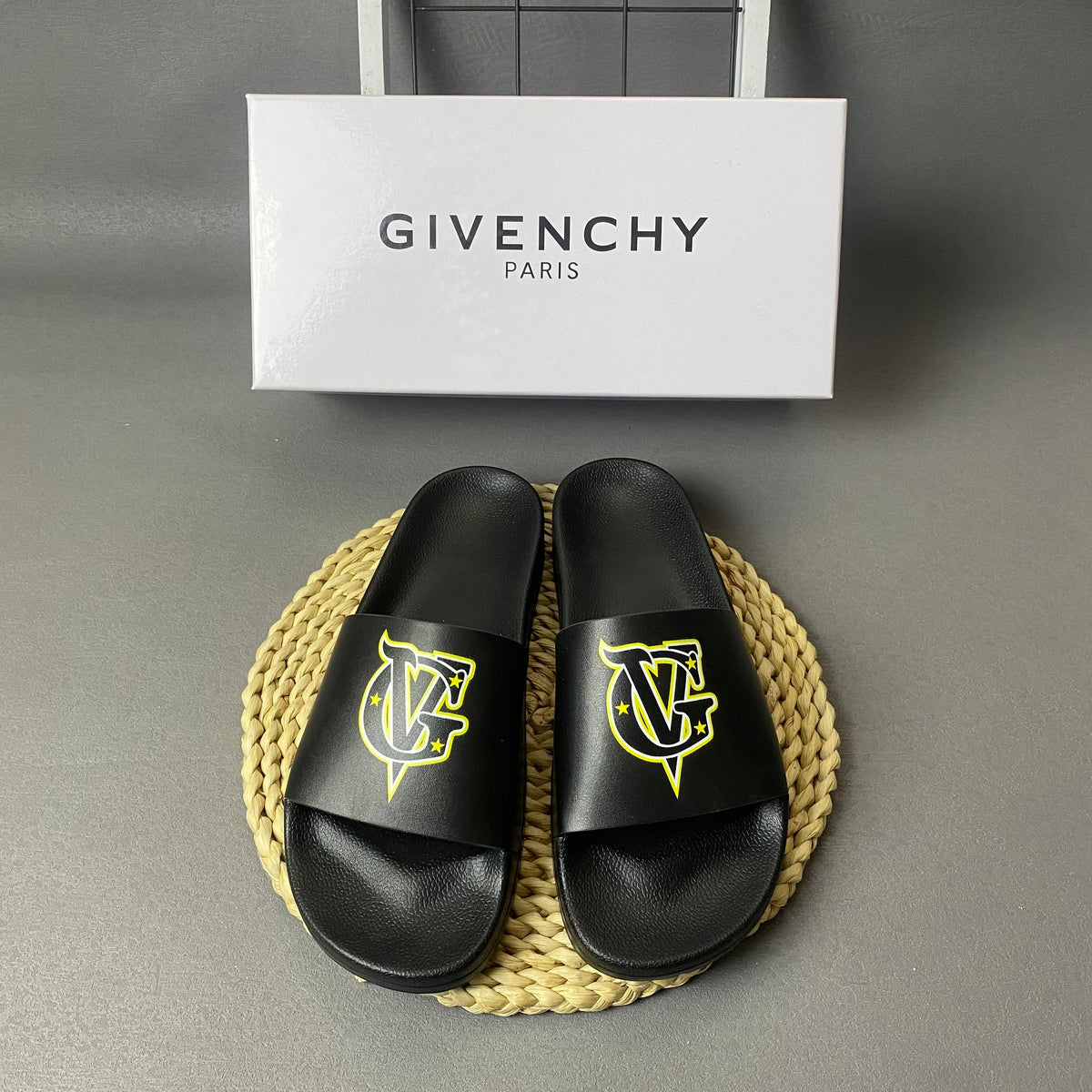 Givenchy Slide Sandals with Graphic Strap