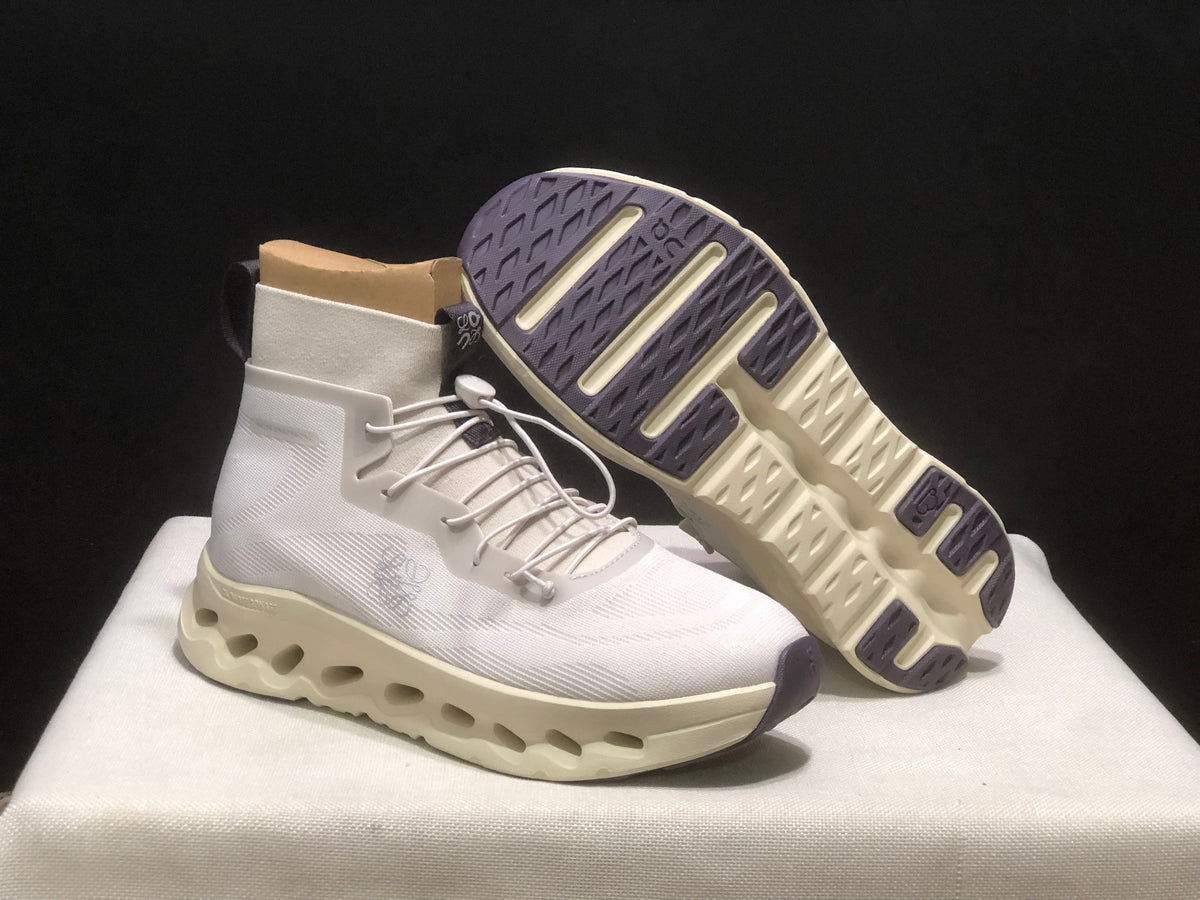 On Cloudtilt LOEWE High-Top Sneakers, Sand/Oatmeal/Plum