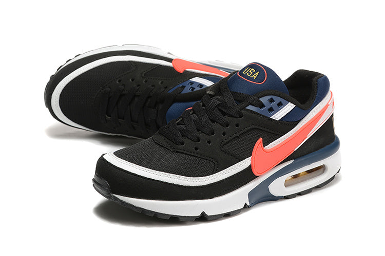 Nike Air Max Black and Coral Sneakers