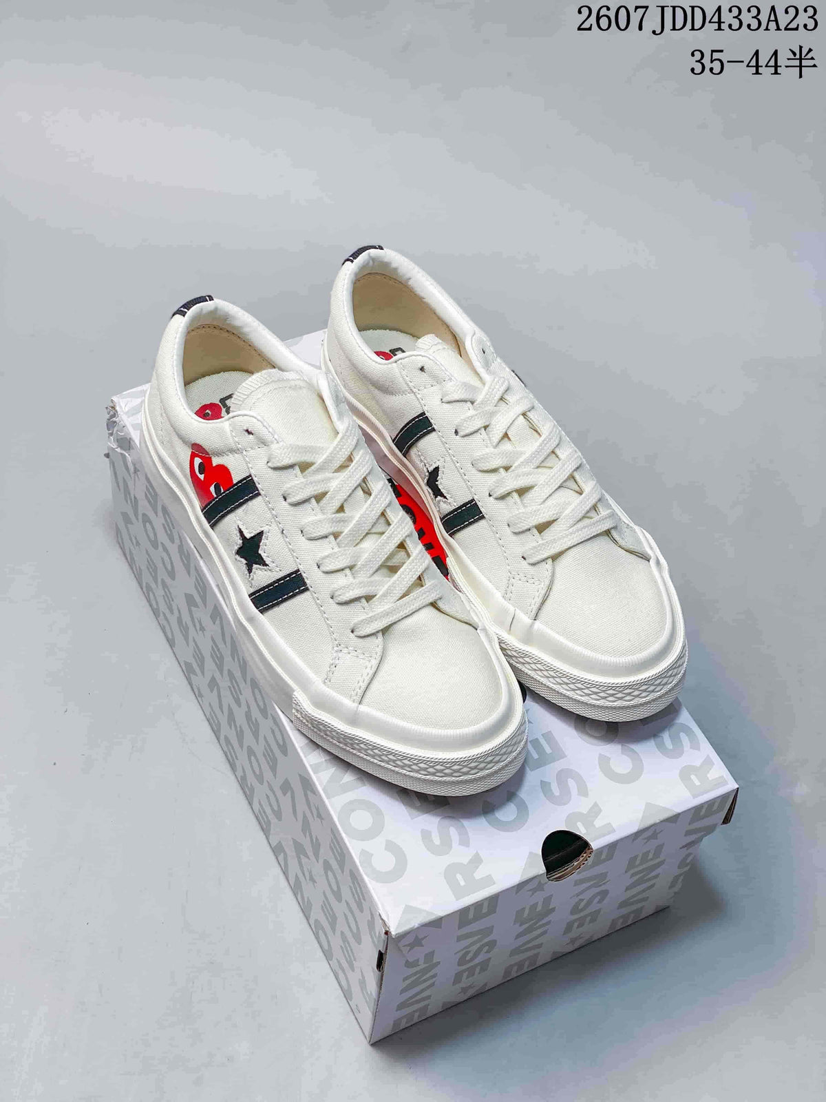 CDG Play x Converse One Star Academy Pro Sneakers Navy White