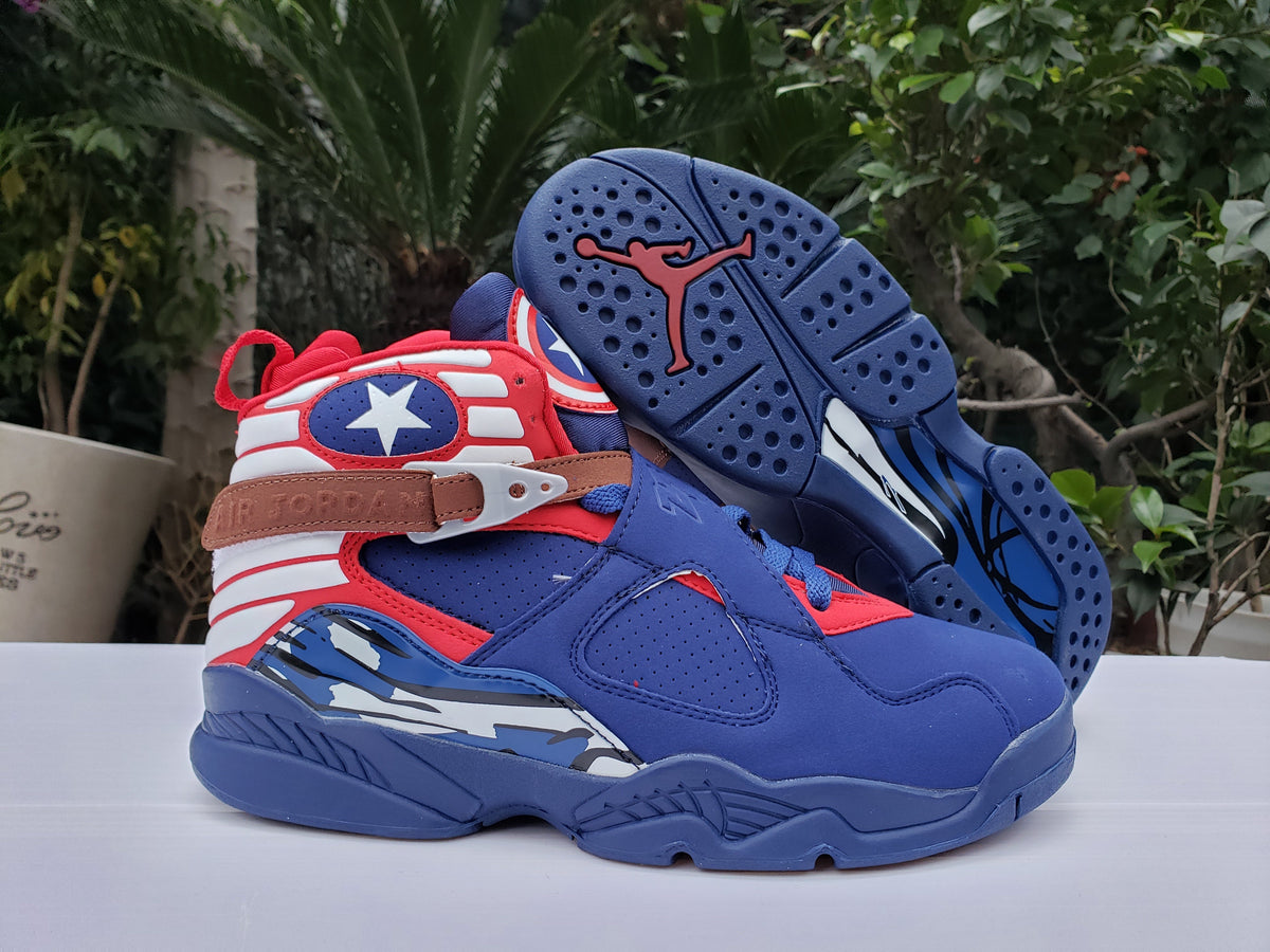 Jordan Air Jordan 8 High-Top Sneakers in Blue