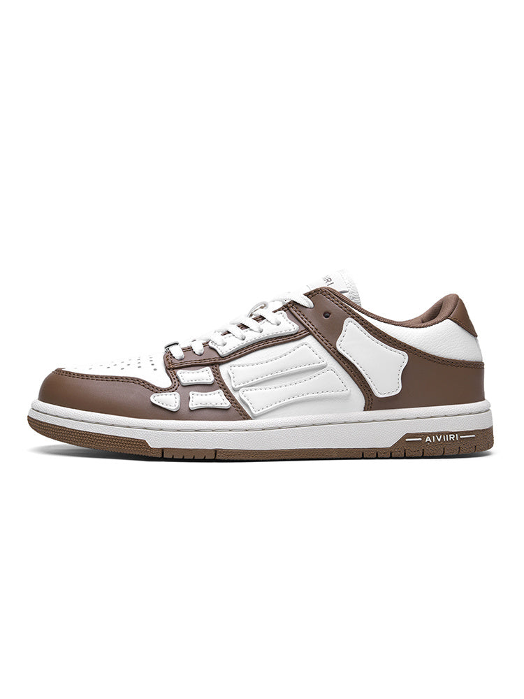 AMIRI Low-Top Sneakers in Brown and White