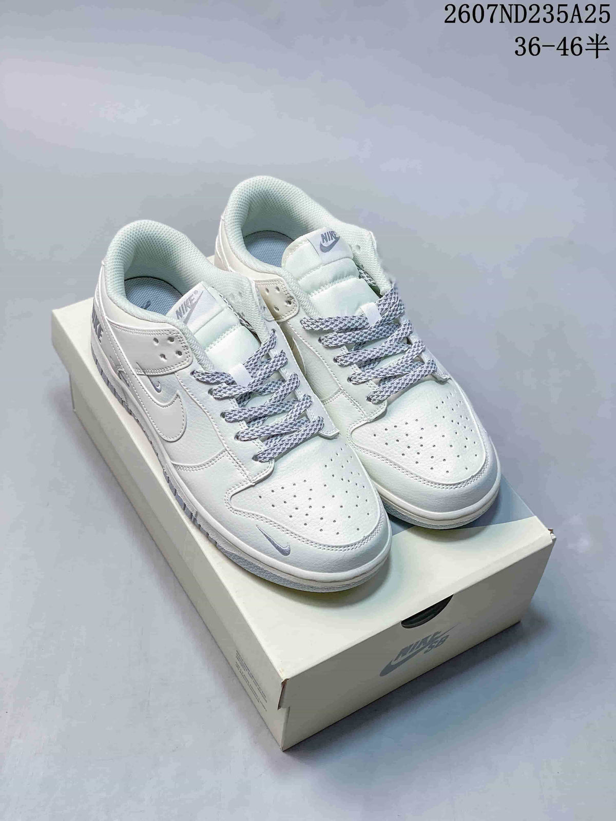 Nike SB Dunk Low Pro White Grey Sneakers 2607ND235A25