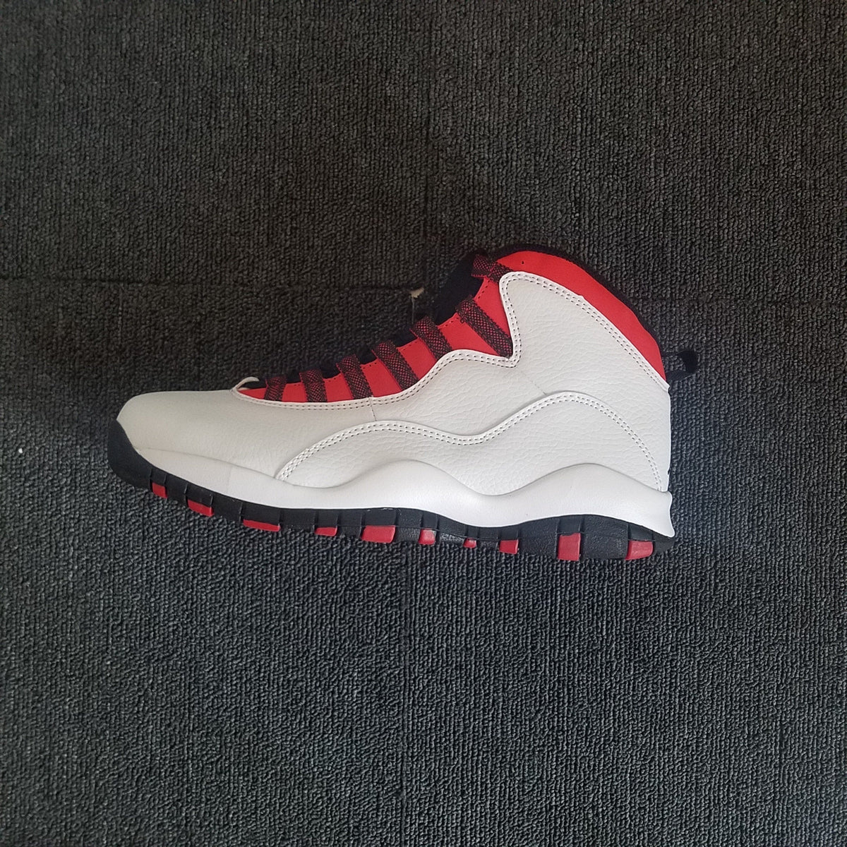 Air Jordan 10 Mismatch High-Top Sneakers White Red Blue
