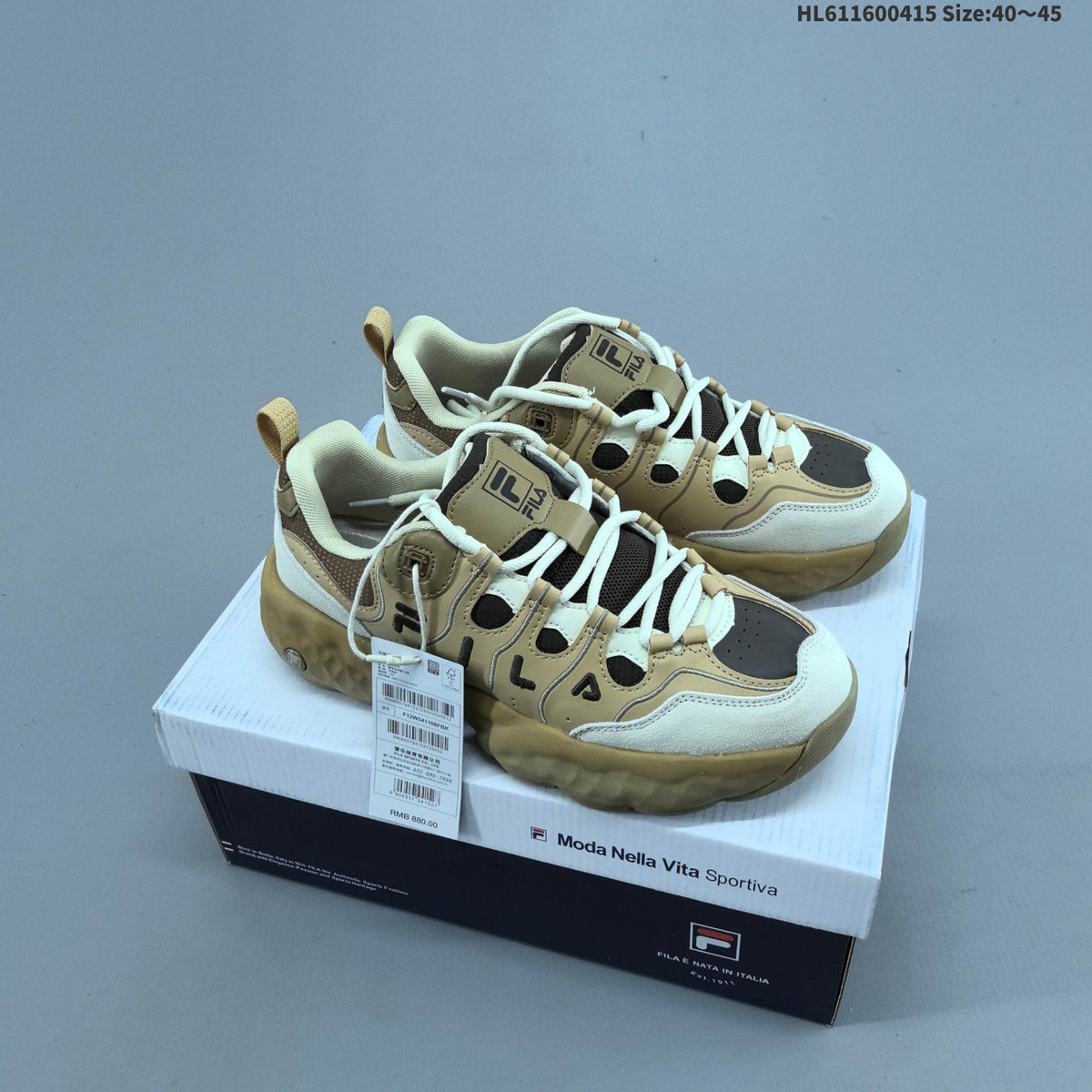 FILA Muffin WE Low-Top Sneakers, Tan and Cream F12M541106FTW
