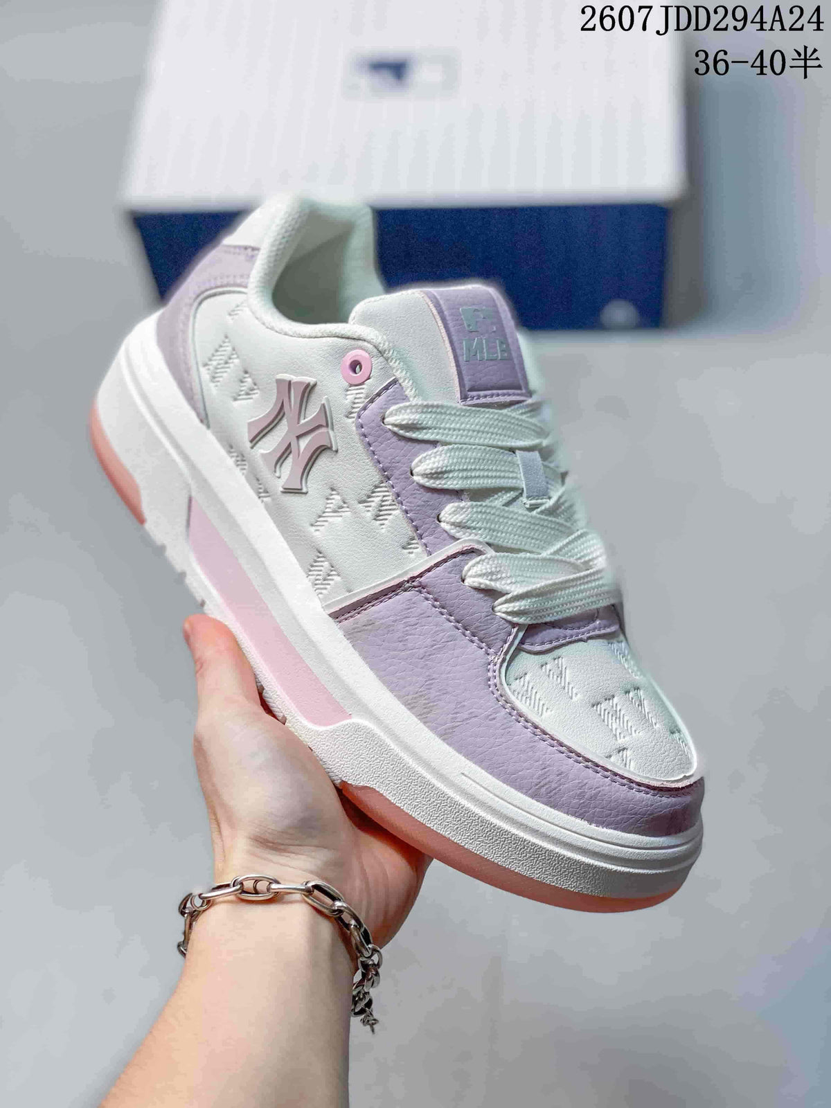 MLB Chunky Liner MID Sneakers White and Lavender