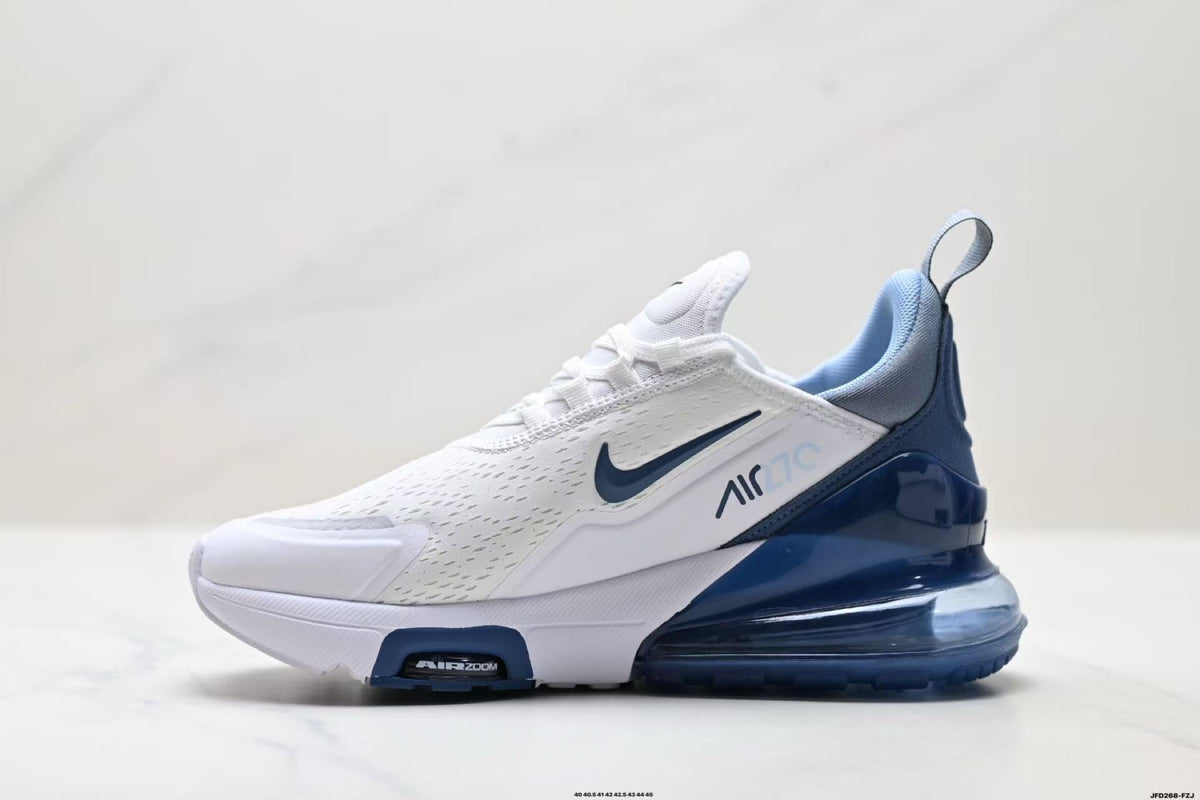 Nike Air Max 270 White and Blue Sneakers JFD268-FZJ