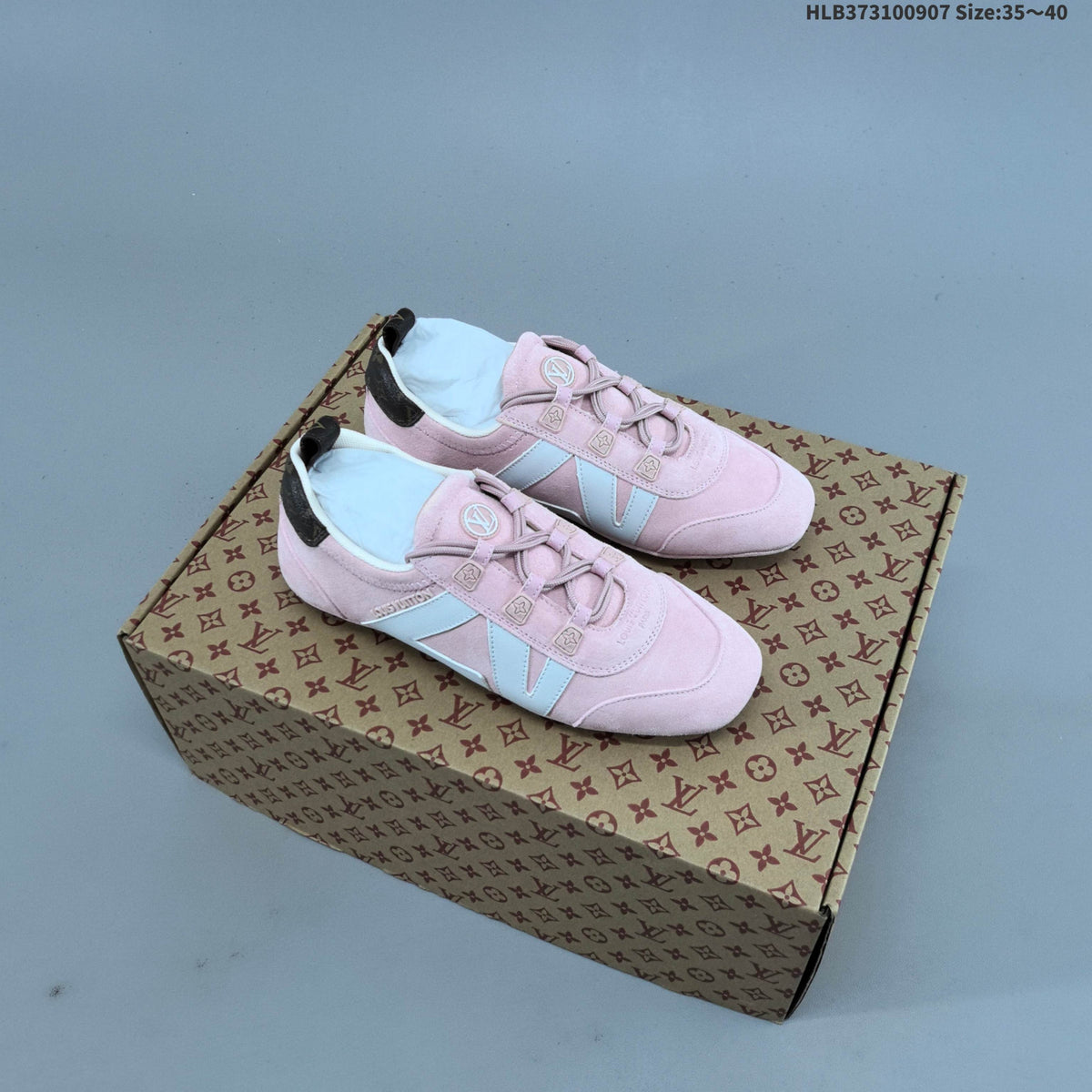 Louis Vuitton Sneakerina Pink Low-Top Lace-Up Sneakers