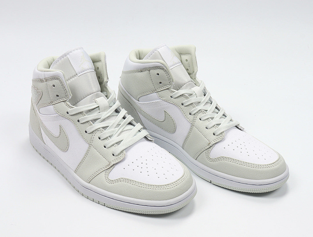 Nike Air Jordan 1 Mid Sneakers White Grey CV5280-103