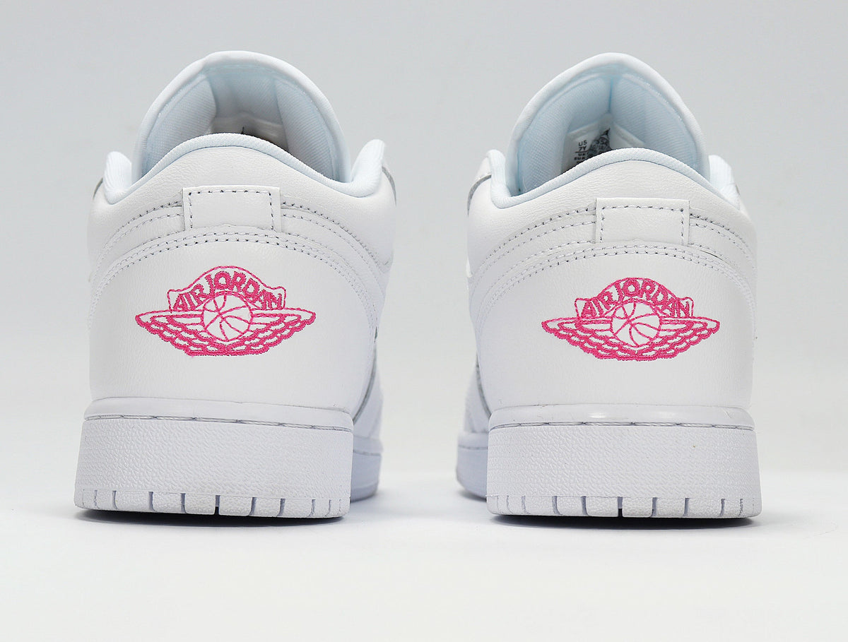 Jordan Air Jordan 1 Low White and Pink Sneakers
