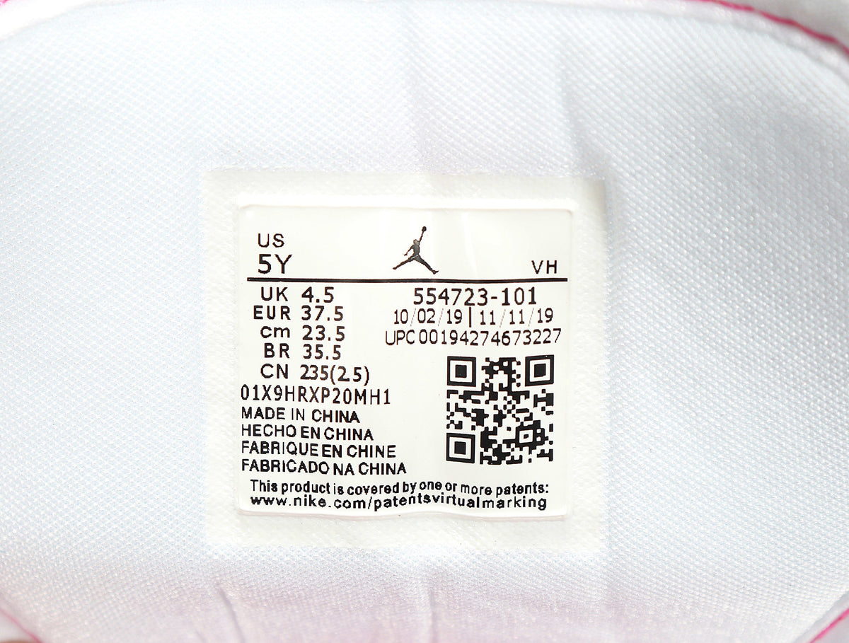Jordan 1 Low White Pink Sneakers Style 554723-101