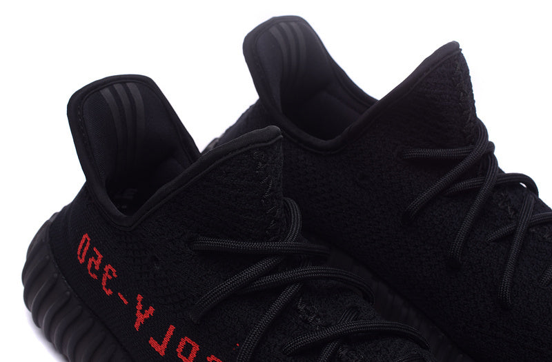 Yeezy 350 V2 Black Knit Low-Top Sneakers