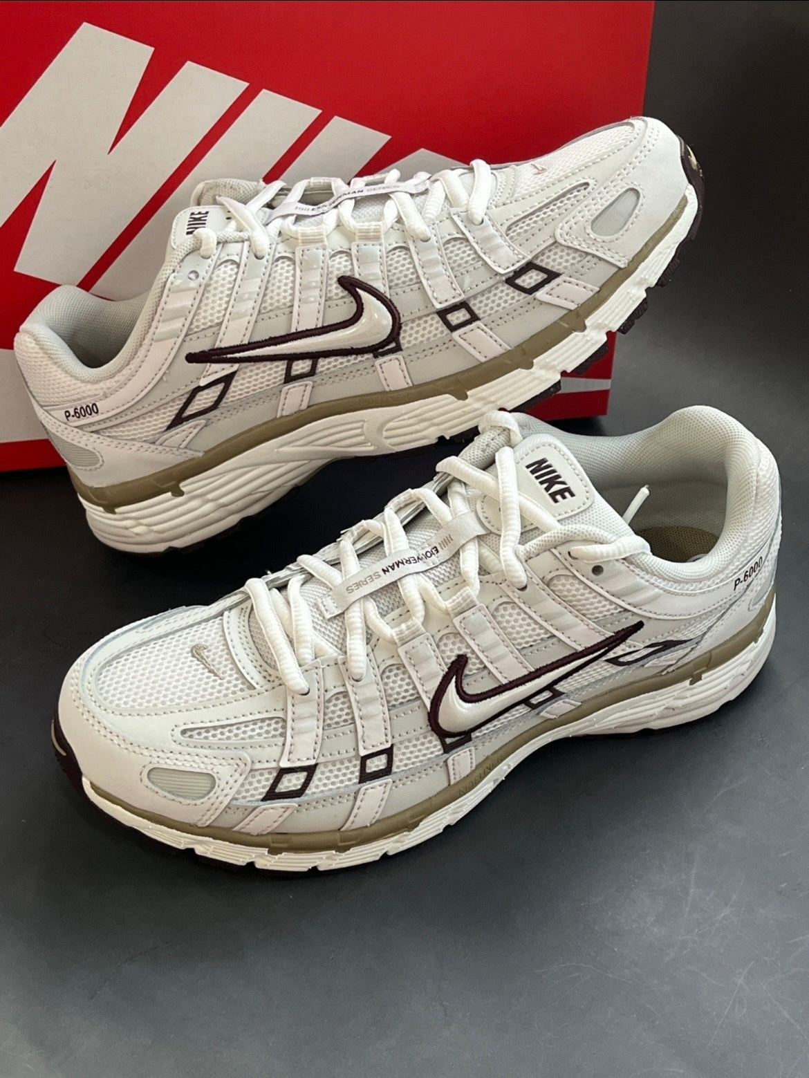 Nike P-6000 Sneakers in Off-White and Coffee HF0728-201