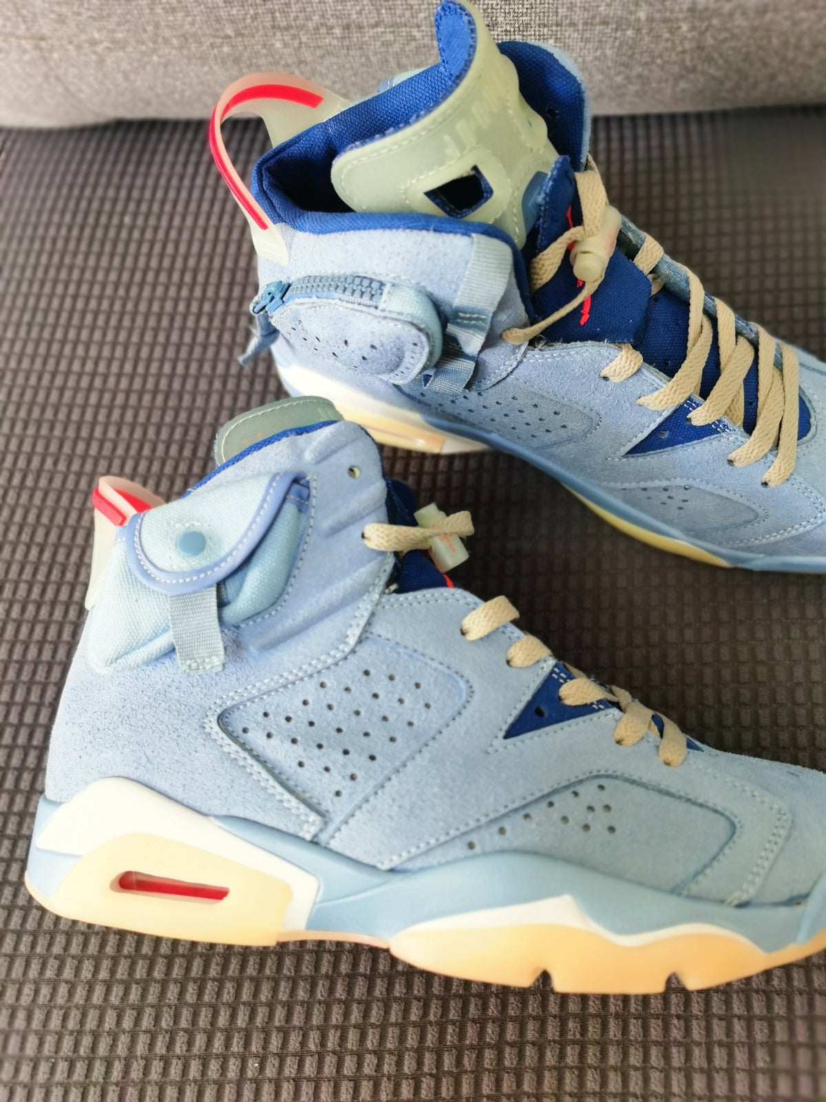 Jordan 6 Travis Scott Blue High-Top Sneakers