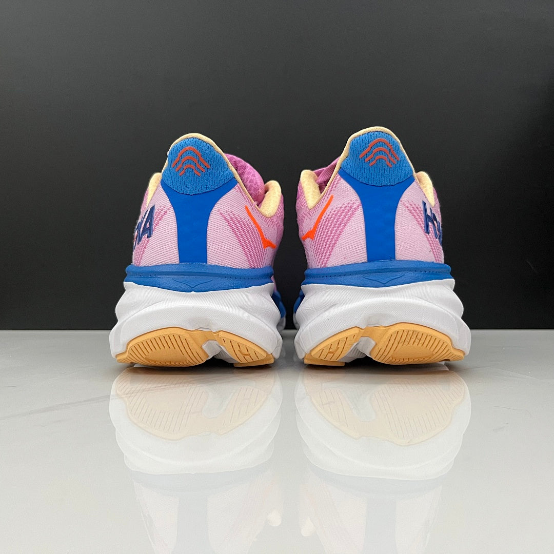 HOKA Clifton 9 Running Shoes, Pink and Blue