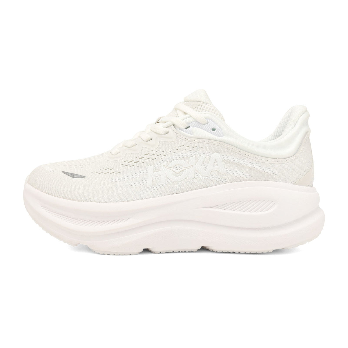 HOKA Bondi 9 White Running Shoes 1162011-WWH