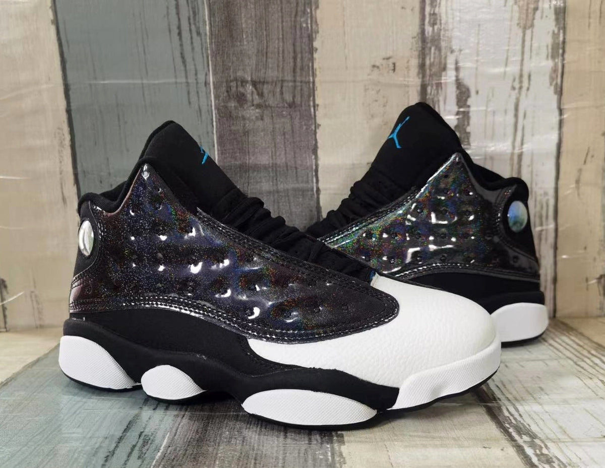 Jordan 13 Black Iridescent Basketball Sneakers