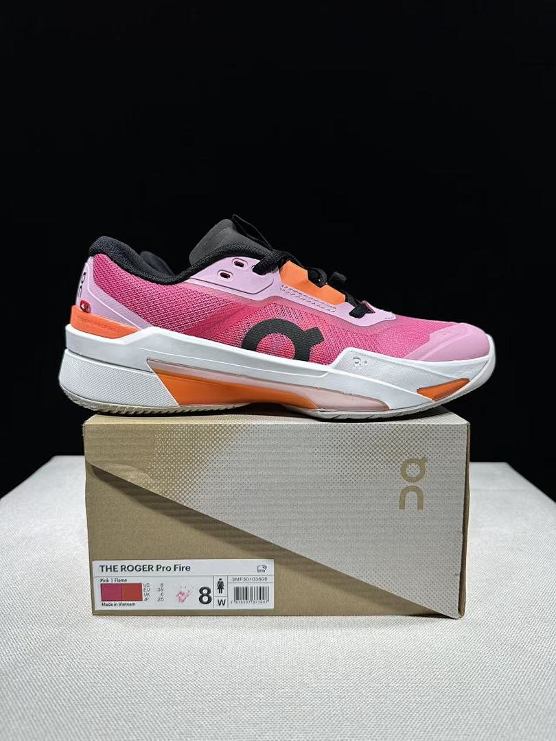 On The Roger Pro Fire Pink Flame Tennis Shoes