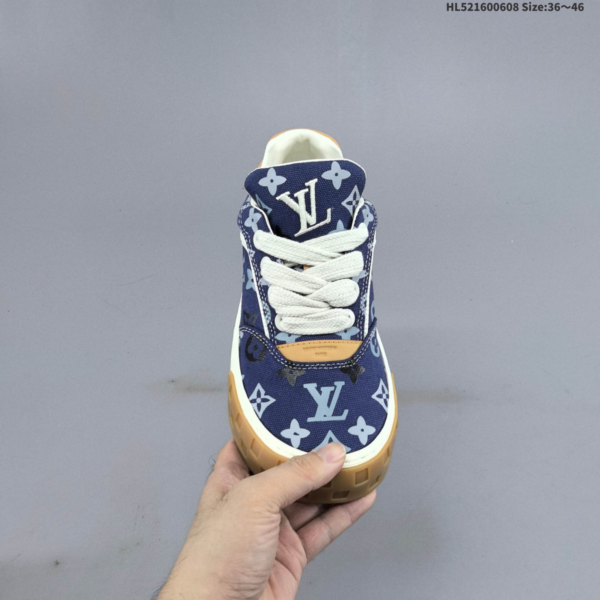 Louis Vuitton Tilted Low Sneakers Blue Monogram