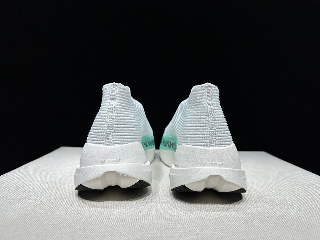 On Cloudboom Strike LS Running Shoes White Light Green