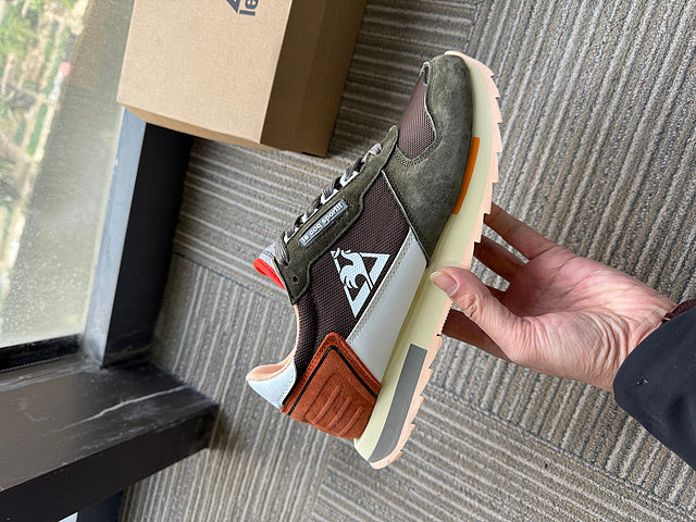 Le Coq Sportif AN-23 Sneakers in Green and Orange