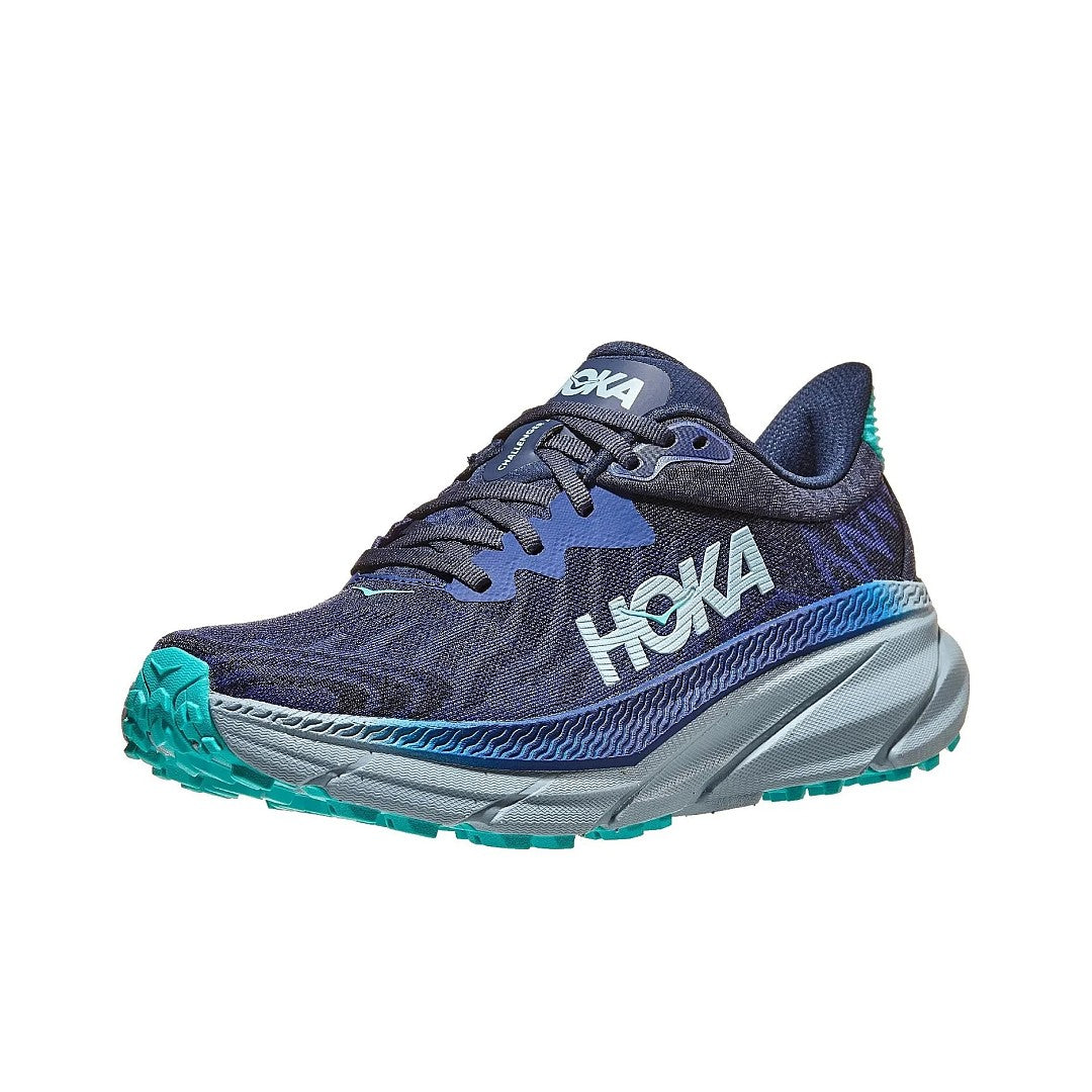 HOKA Challenger 7 Trail Running Shoes, Navy and Teal