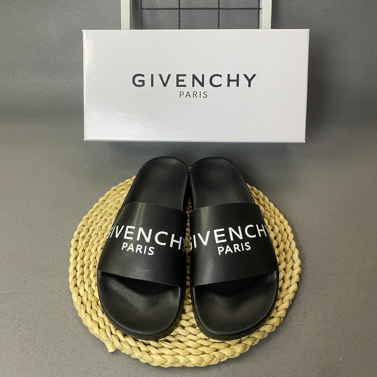 Givenchy Slide Sandals with Graphic Strap